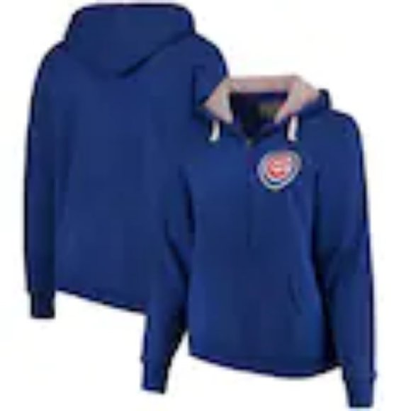 Soft as a Grape Women's Plus Size MLB Chicago Cubs Full Zip Up Hoodies NIP 3XL - Picture 1 of 4